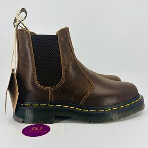 Dr. Martens Women's 2976 SR Slip Resistant Brown Leather Chelsea Boots Size 5